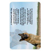 German Shepherd Dog Friend Gedicht Magnet (Vertikal)