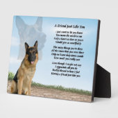 German Shepherd Dog Friend Gedicht Plaque Fotoplatte (Seite)