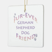 German Shepherd Dog Furever Keramikornament (Links)