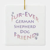 German Shepherd Dog Furever Keramikornament (Rückseite)