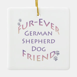 German Shepherd Dog Furever Keramikornament