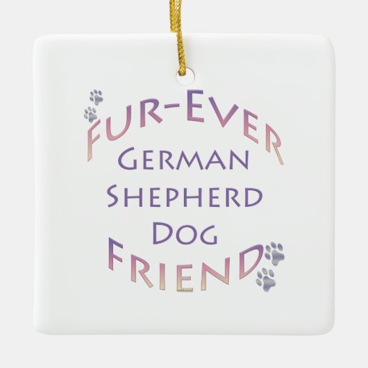 German Shepherd Dog Furever Keramikornament (Vorderseite)