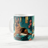 German Shepherd Dog Gentleman Vintag Kaffeetasse (Vorderseite Links)