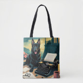 German Shepherd Dog Gentleman Vintag Tasche (Vorderseite)