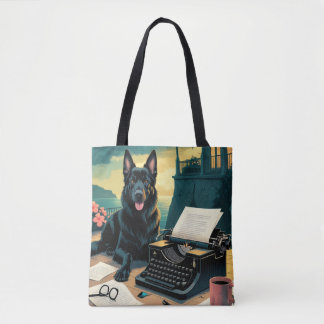 German Shepherd Dog Gentleman Vintag Tasche