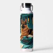 German Shepherd Dog Gentleman Vintag Trinkflasche (Vorne)