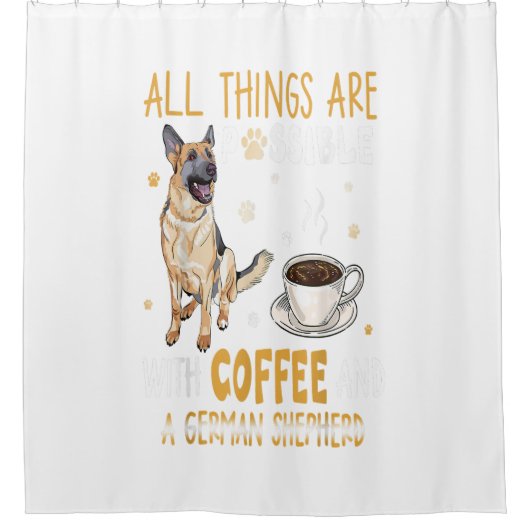  German Shepherd Dog Gift Duschvorhang (Vorderseite)