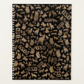 German Shepherd Dog GSD - Gold auf schwarz Planer (Vorderseite)