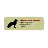 German Shepherd Dog GSD Silhouette Rücksendeadress