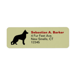 German Shepherd Dog GSD Silhouette Rücksendeadress