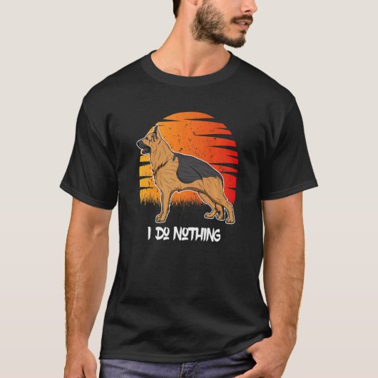 German Shepherd Dog Gsd Sunset 15 T-Shirt (Vorderseite)