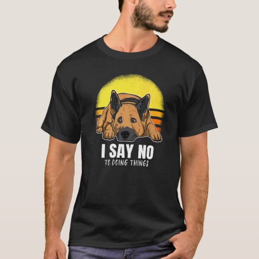 German Shepherd Dog Gsd Sunset 16 T-Shirt (Vorderseite)