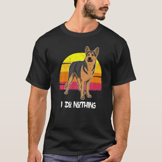 German Shepherd Dog Gsd Sunset 50 T-Shirt (Vorderseite)