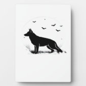 German Shepherd Dog � Halloween Moon Silhouette Cl Fotoplatte (Vorderseite)