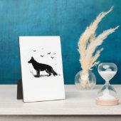 German Shepherd Dog � Halloween Moon Silhouette Cl Fotoplatte (Seite)