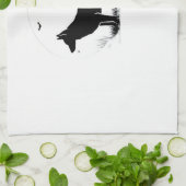 German Shepherd Dog � Halloween Moon Silhouette Cl Geschirrtuch (Gefaltet)