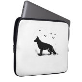 German Shepherd Dog - Halloween Moon Silhouette Cl Laptopschutzhülle (Vorne Rechts)