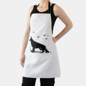 German Shepherd Dog - Halloween Moon Silhouette Cl Schürze (InSitu)