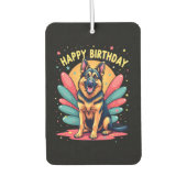 German Shepherd Dog Happy Birthday Party Shep Clot Autolufterfrischer (Vorderseite)