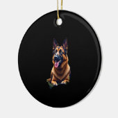 German Shepherd Dog Head Portrait Dog Lover Pet Ow Keramik Ornament (Links)
