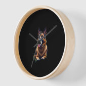 German Shepherd Dog Head Portrait Dog Lover Pet Ow Uhr (Winkel)