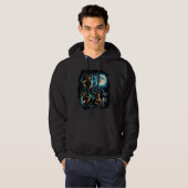 German shepherd dog  howling at the moon hoodie (Vorne ganz)