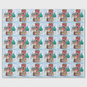 German Shepherd Dog In snow Christmas Dog House Geschenkpapier (Flach)