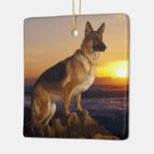 German shepherd dog keramikornament (Links)