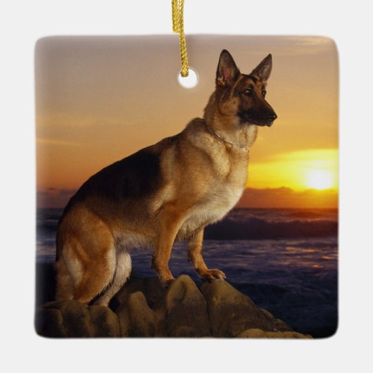 German shepherd dog keramikornament (Vorderseite)