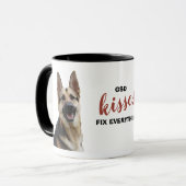 German Shepherd Dog Kisses Fix Alles Tasse (Vorderseite Links)