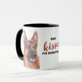 German Shepherd Dog Kisses Fix Tasse (Vorderseite Links)