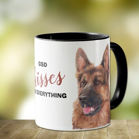 German Shepherd Dog Kisses Fix Tasse