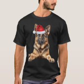German Shepherd Dog Lover Funny Christmas T-Shirt (Vorderseite)