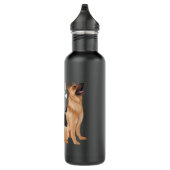 German Shepherd Dog Lover Funny Niedlich Puppy Lov Edelstahlflasche (Rechts)