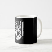 German Shepherd Dog Lover USA American Flag   Kaffeetasse (VorderseiteRechts)