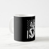 German Shepherd Dog Lover USA American Flag   Kaffeetasse (Vorderseite Links)