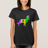 German Shepherd Dog Mardi Gras Carnivals Funny Pup T-Shirt (Vorderseite)