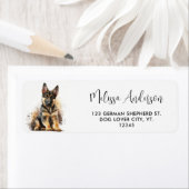 German Shepherd Dog Niedliche Welpe Rücksendeadres (Insitu)