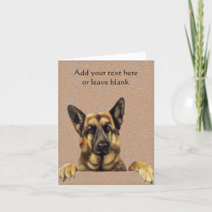 German Shepherd Dog Note card, Thank you cards Dankeskarte
