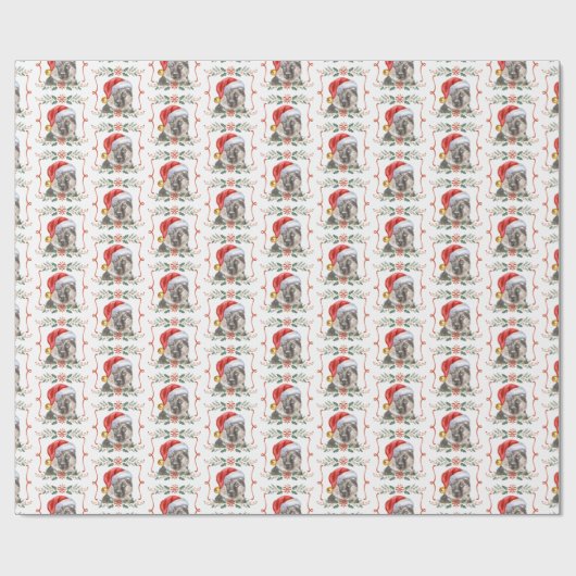 German Shepherd Dog Pattern Weihnachten Geschenkpapier (Flach)