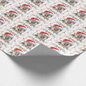 German Shepherd Dog Pattern Weihnachten Geschenkpapier (Ecke)