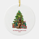 German Shepherd Dog Personalisiert Weihnachten Keramik Ornament (Vorne)