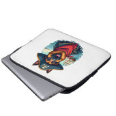 German Shepherd Dog Pirate Copy Laptopschutzhülle (Vorne Knopf)