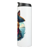 German Shepherd Dog Pirate Copy Thermosbecher (Nach rechts gedreht)