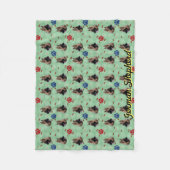 German Shepherd Dog Portrait Fleecedecke (Vorderseite)