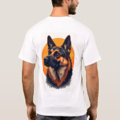 German Shepherd Dog Portrait Graphic T-Shirt (Rückseite)