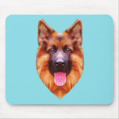 German Shepherd Dog Portrait Mousepad (Vorne)