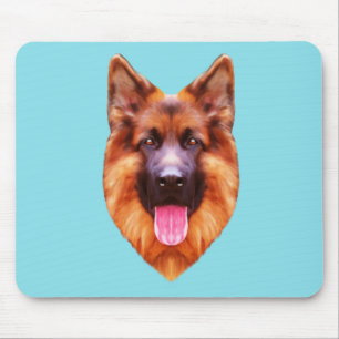 German Shepherd Dog Portrait Mousepad