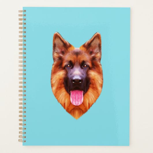 German Shepherd Dog Portrait Planer (Vorderseite)
