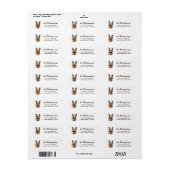 German Shepherd Dog Portrait Return Address Label (Vorne)